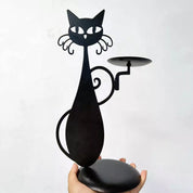 Black Cat Kerzenständer