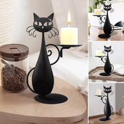 Black Cat Kerzenständer