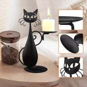 Black Cat Kerzenständer
