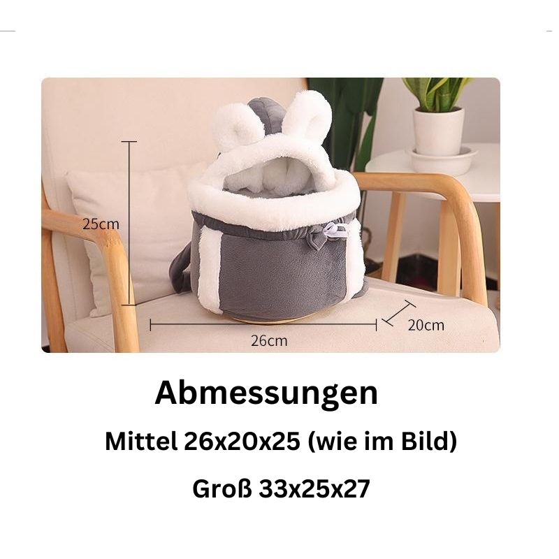 PlushPaws Kleintierträger-Rucksack