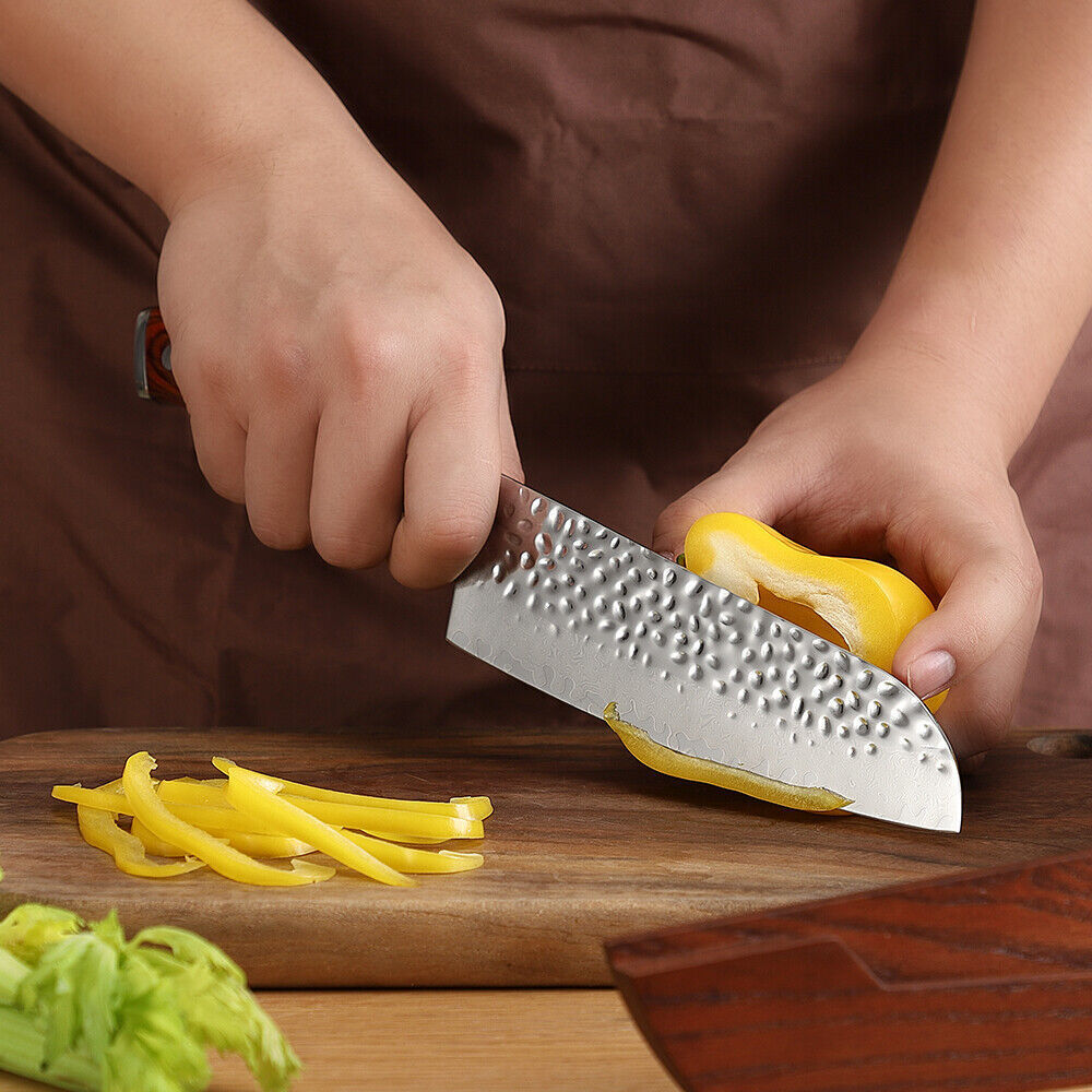 Miyato- Handgefertigtes Damaststahl-Santokumesser