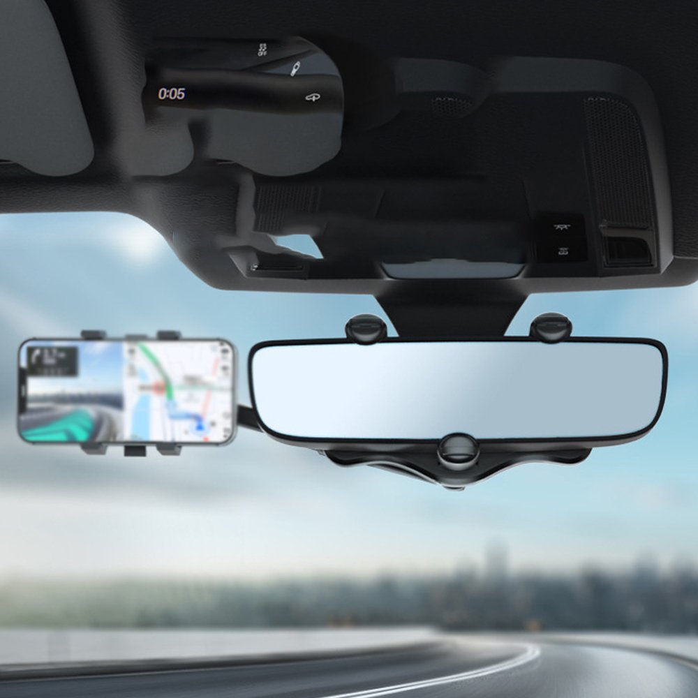 360° Auto-Rückspiegel-Handyhalterung, Handy- und GPS-Halterung, universell
