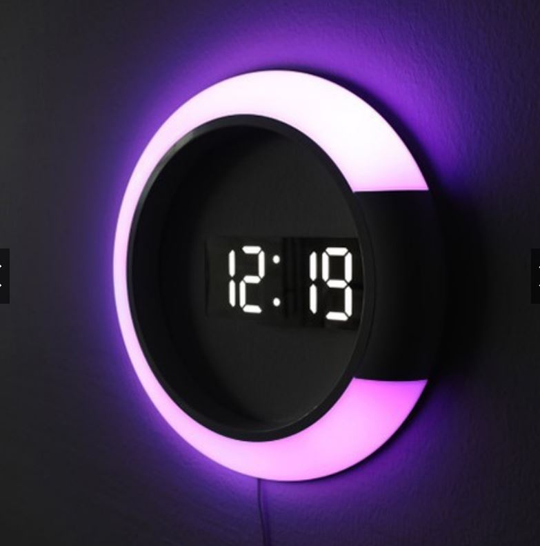 LED Wanduhr mit Fernbedienung