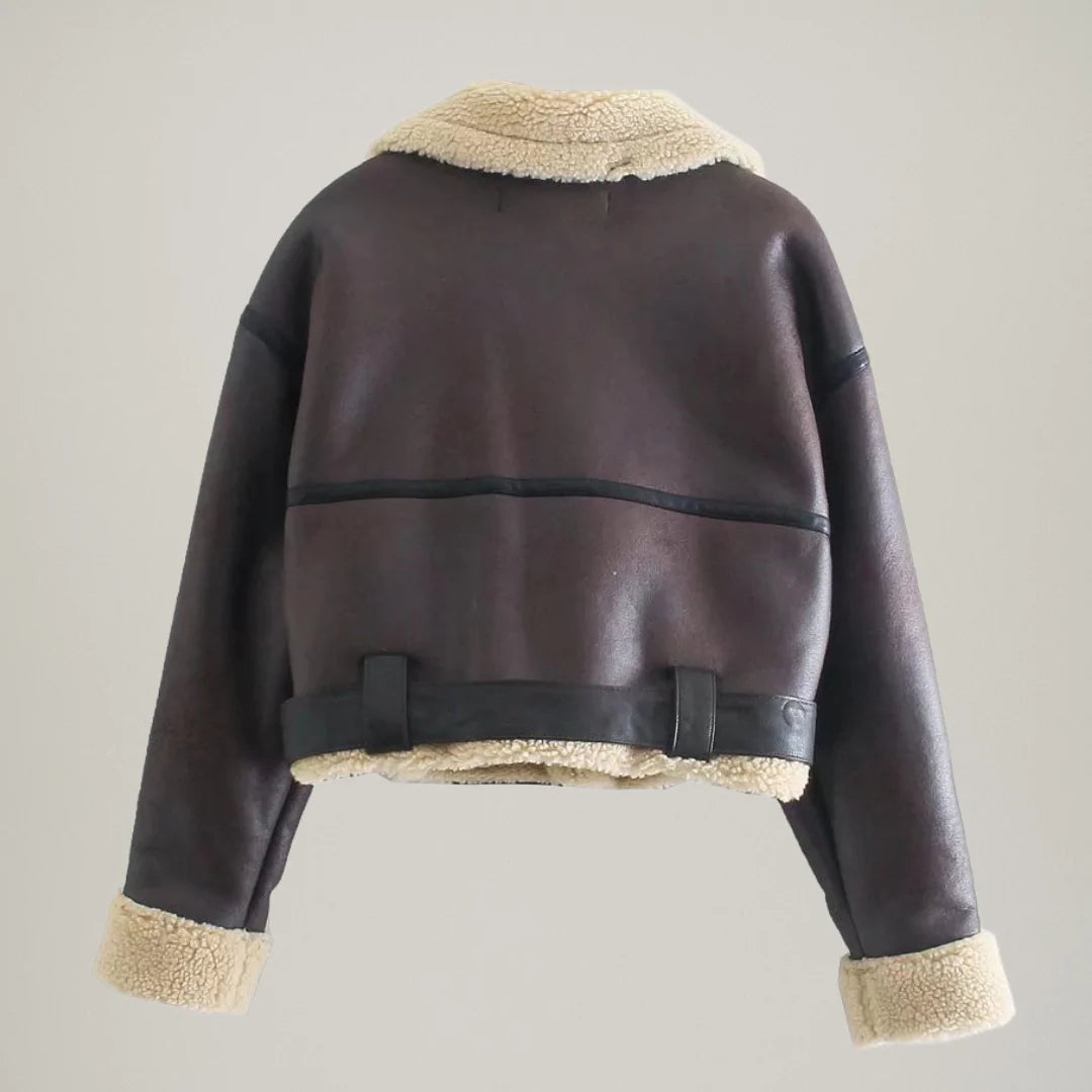 Zeza Teddy Lederjacke